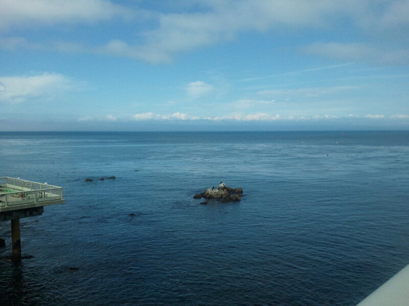 Rock Formation in Ocean — Blue, Calm