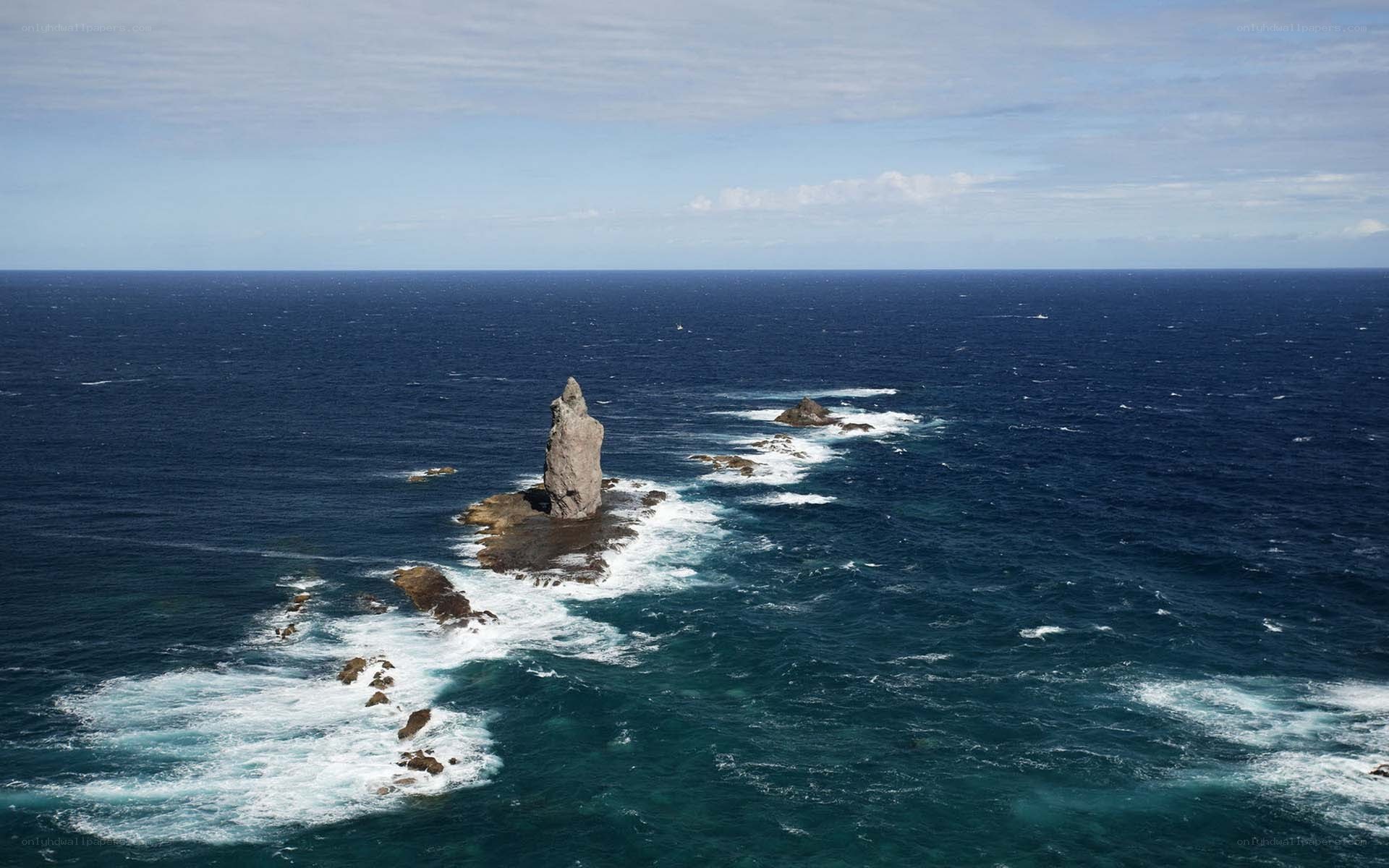 Rock formation in the ocean