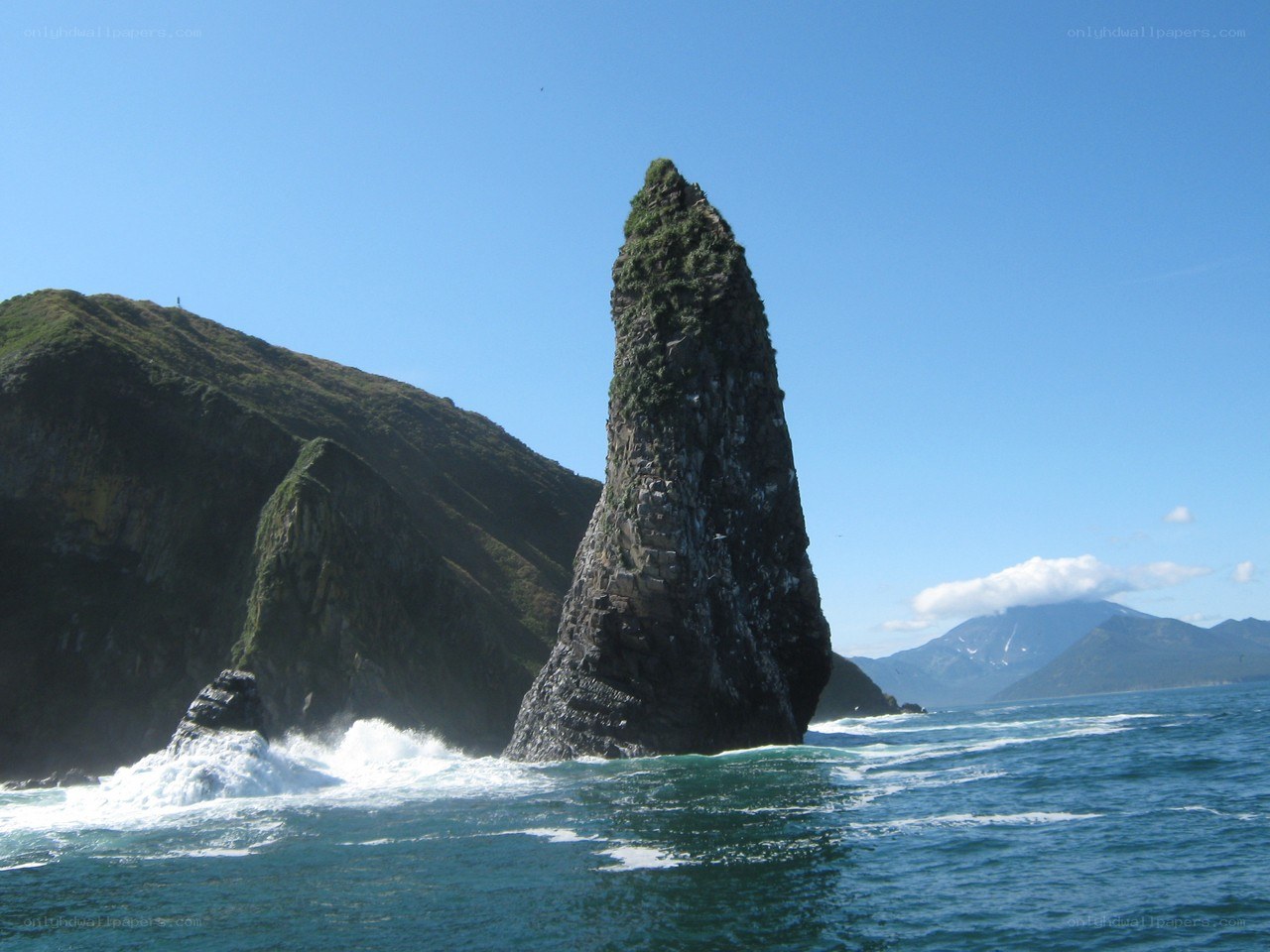 Rock formation in the ocean