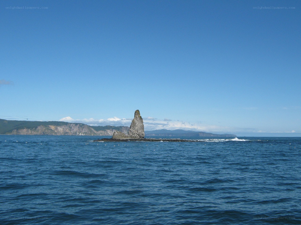 Rock formation in the sea