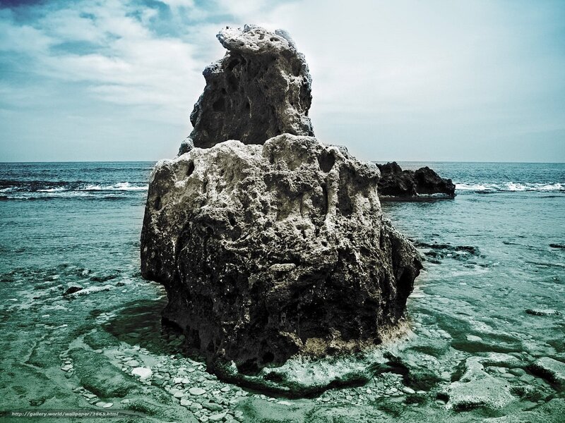 Rock formation in the sea