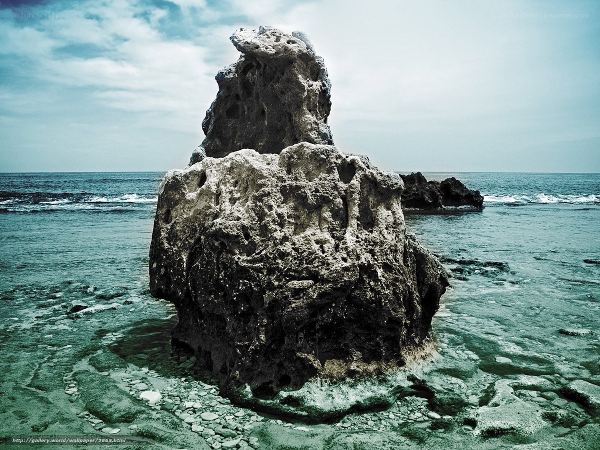 Rock formation in the sea