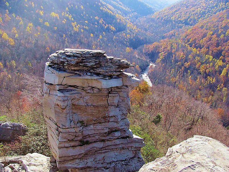 Rock Formation in Valley — Brown