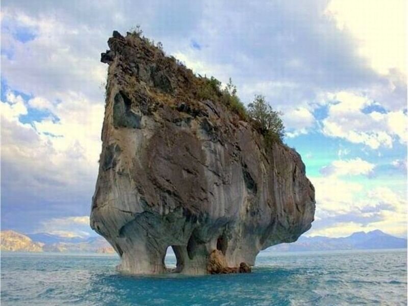 Rock Formation in Water — Blue