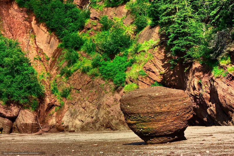 Rock formation on a beach