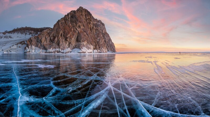 Rock Formation on Ice — Blue