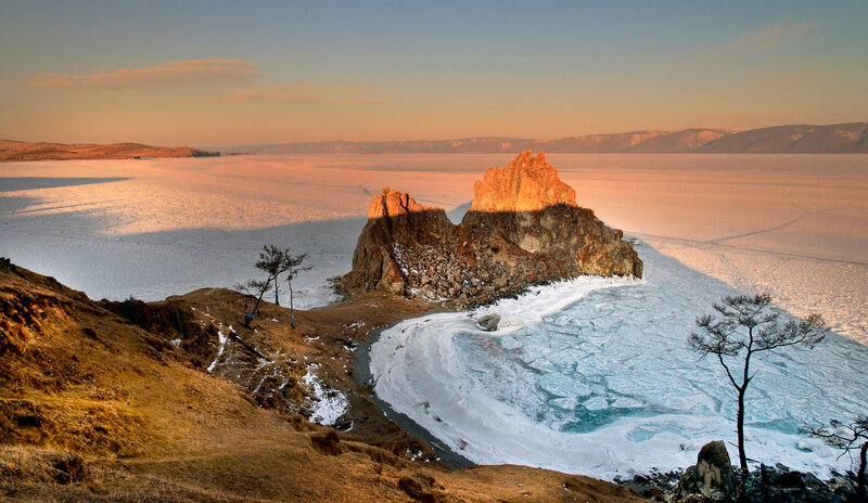Rock Formation on Ice