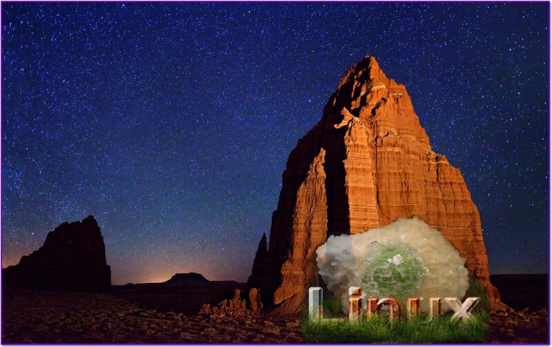 Rock Formation under Stars — Blue, Dramatic