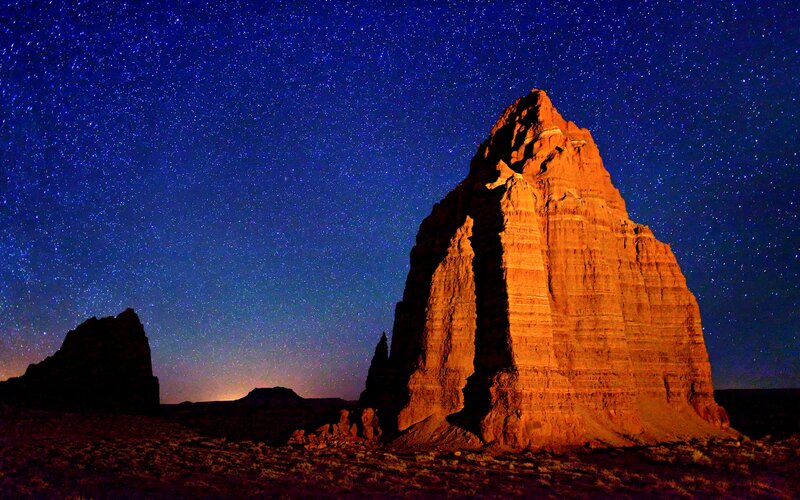 Rock Formation under Stars — Blue