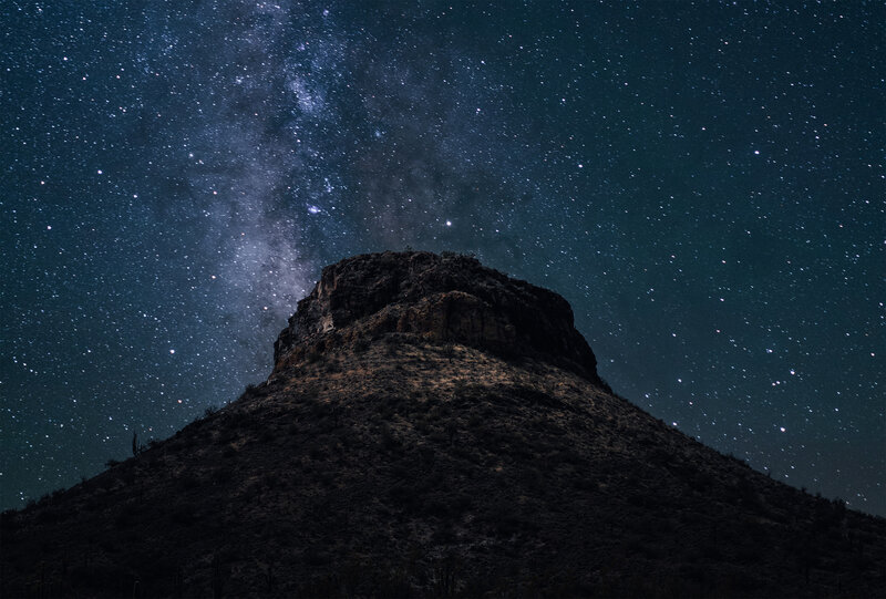 Rock Formation under Stars — Dark Blue