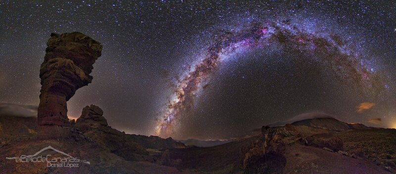 Rock Formation under Stars — Purple, Dramatic