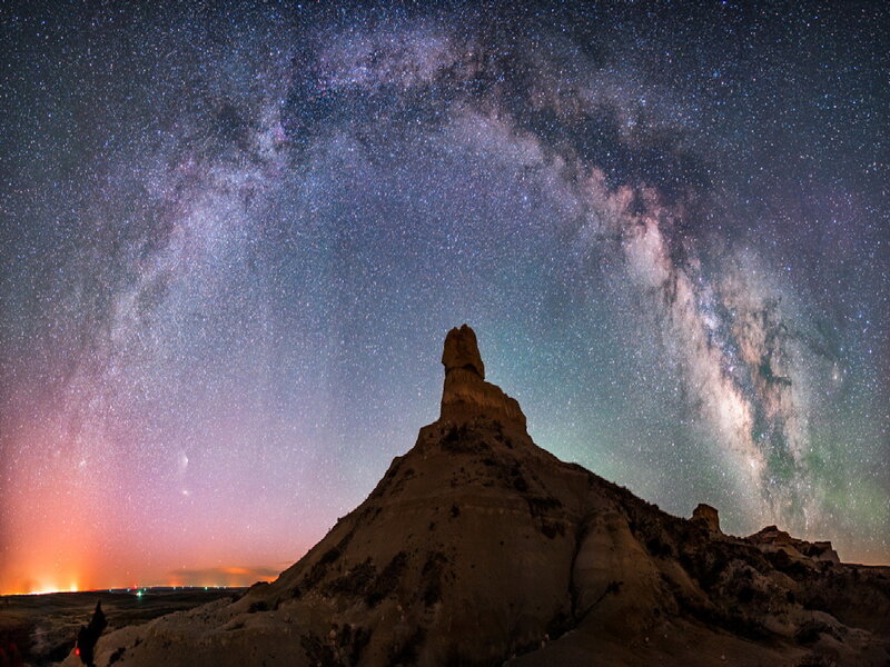 Rock Formation under Stars — Purple