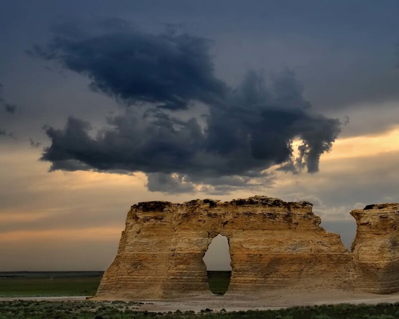 Rock Formation with Arch — Brown, Dramatic