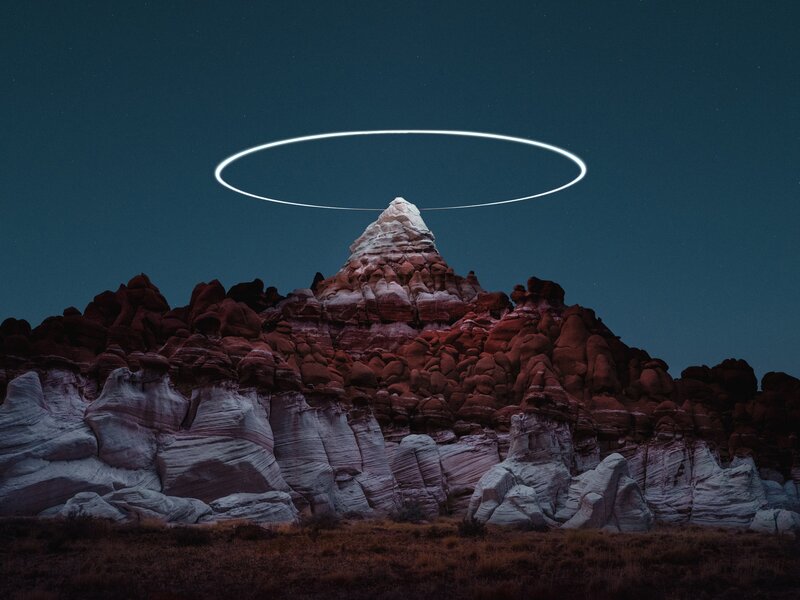 Rock Formation with Light Ring