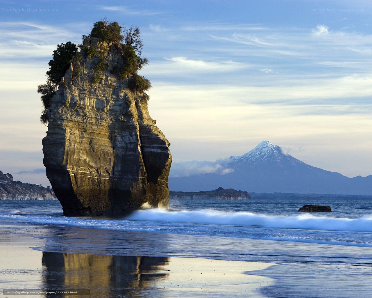 Rock formation with mountain view