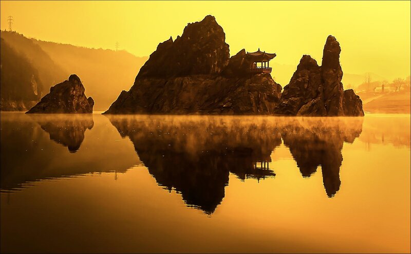Rock Formation with Pavilion