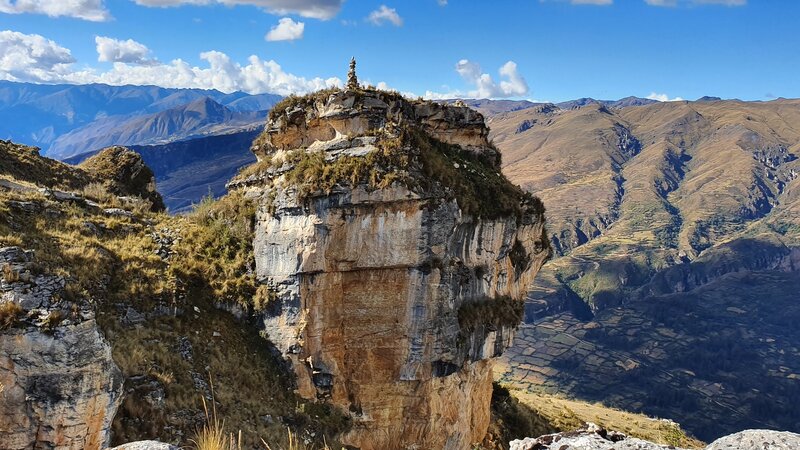 Rock Formation with Stupa
