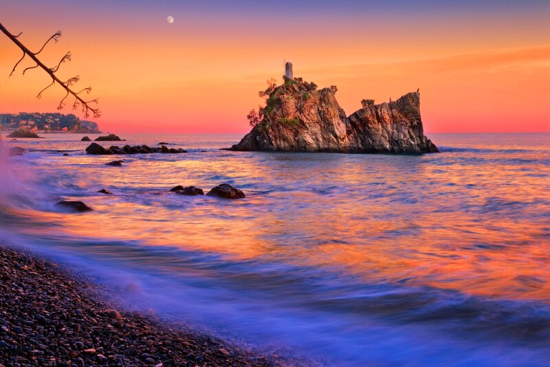Rock Formation with Tower