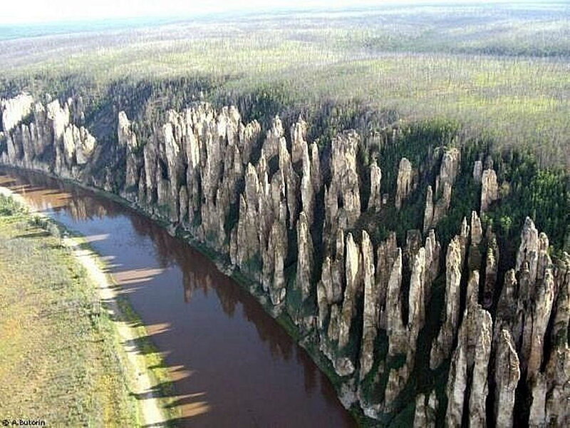 Rock Formations Along River