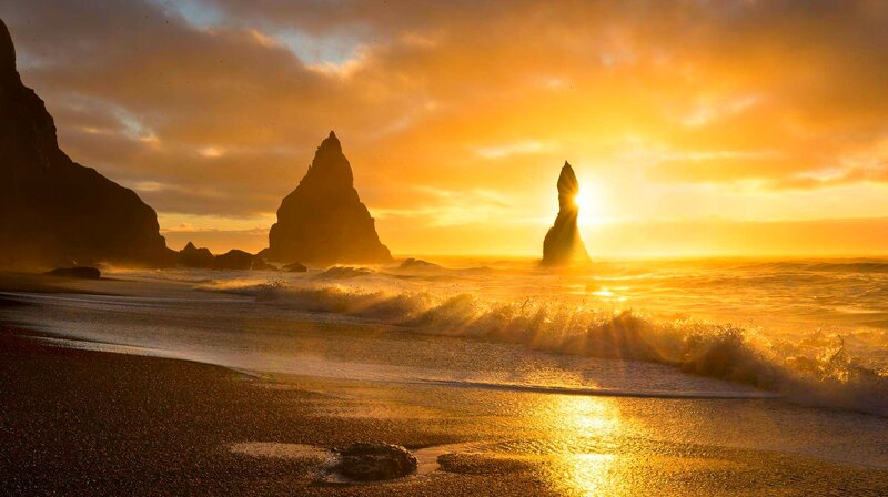 Rock Formations at Beach — Orange