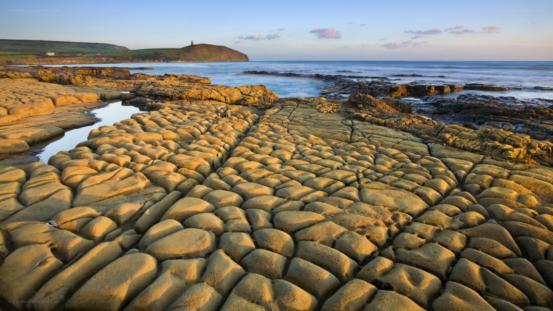 Rock formations at coastal tide pools