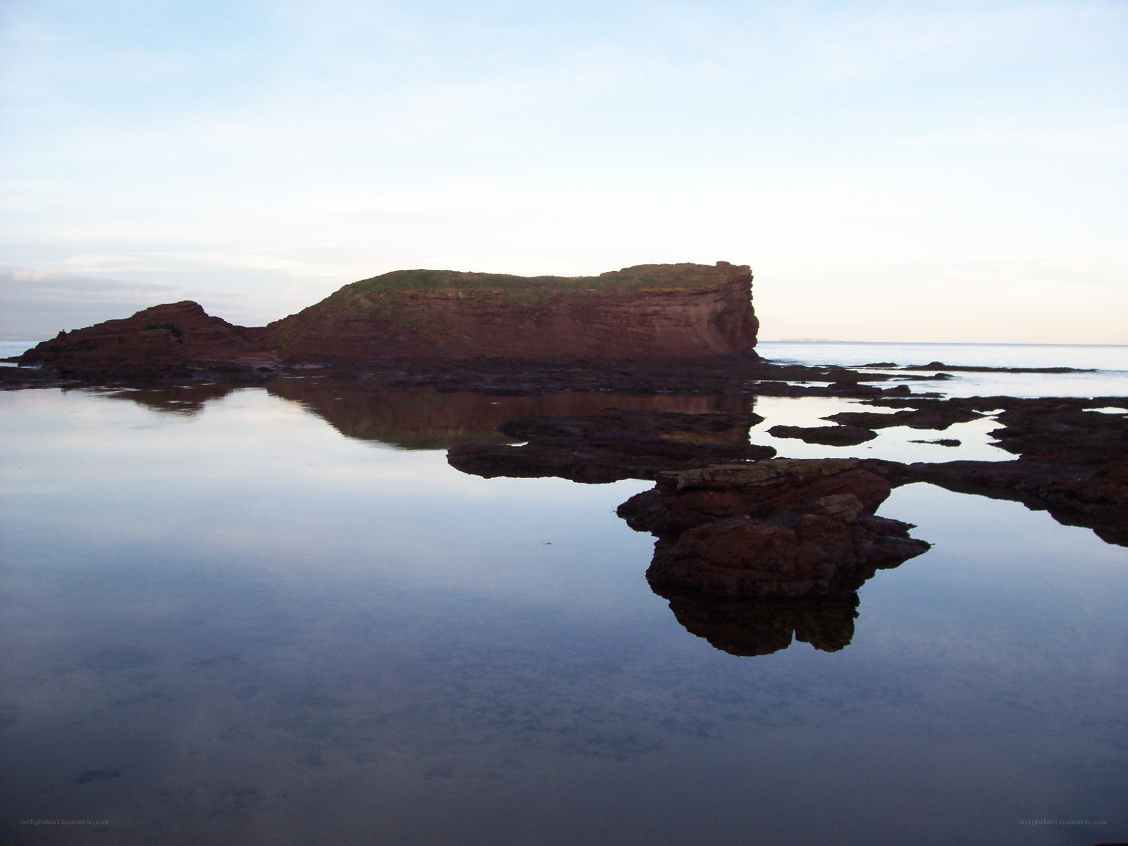rock formations at low tide