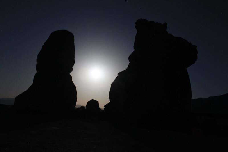 Rock Formations at Night