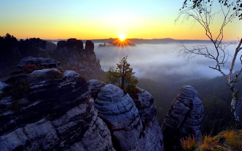 Rock Formations at Sunrise