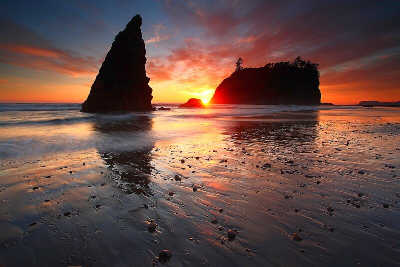 Rock Formations at Sunset — Orange