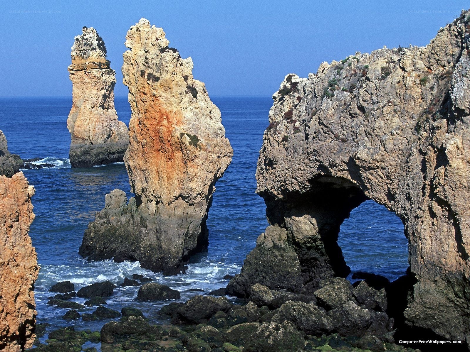 Rock formations at the coast