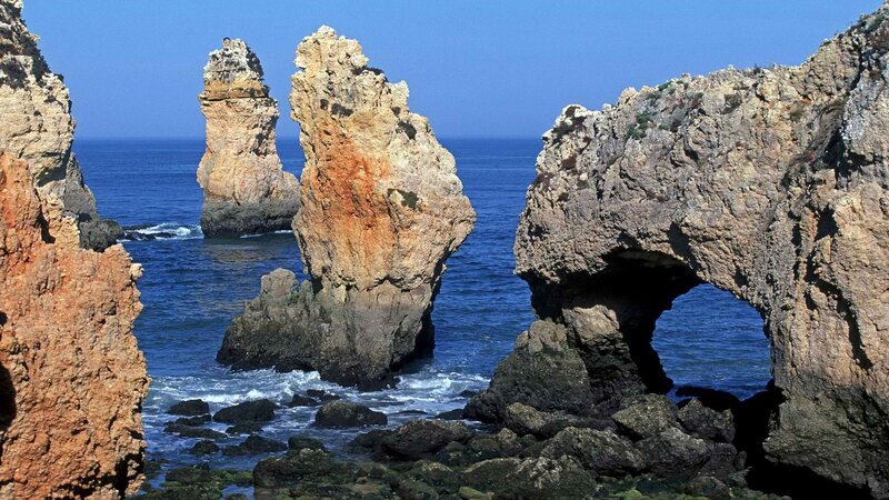 Rock formations at the coast