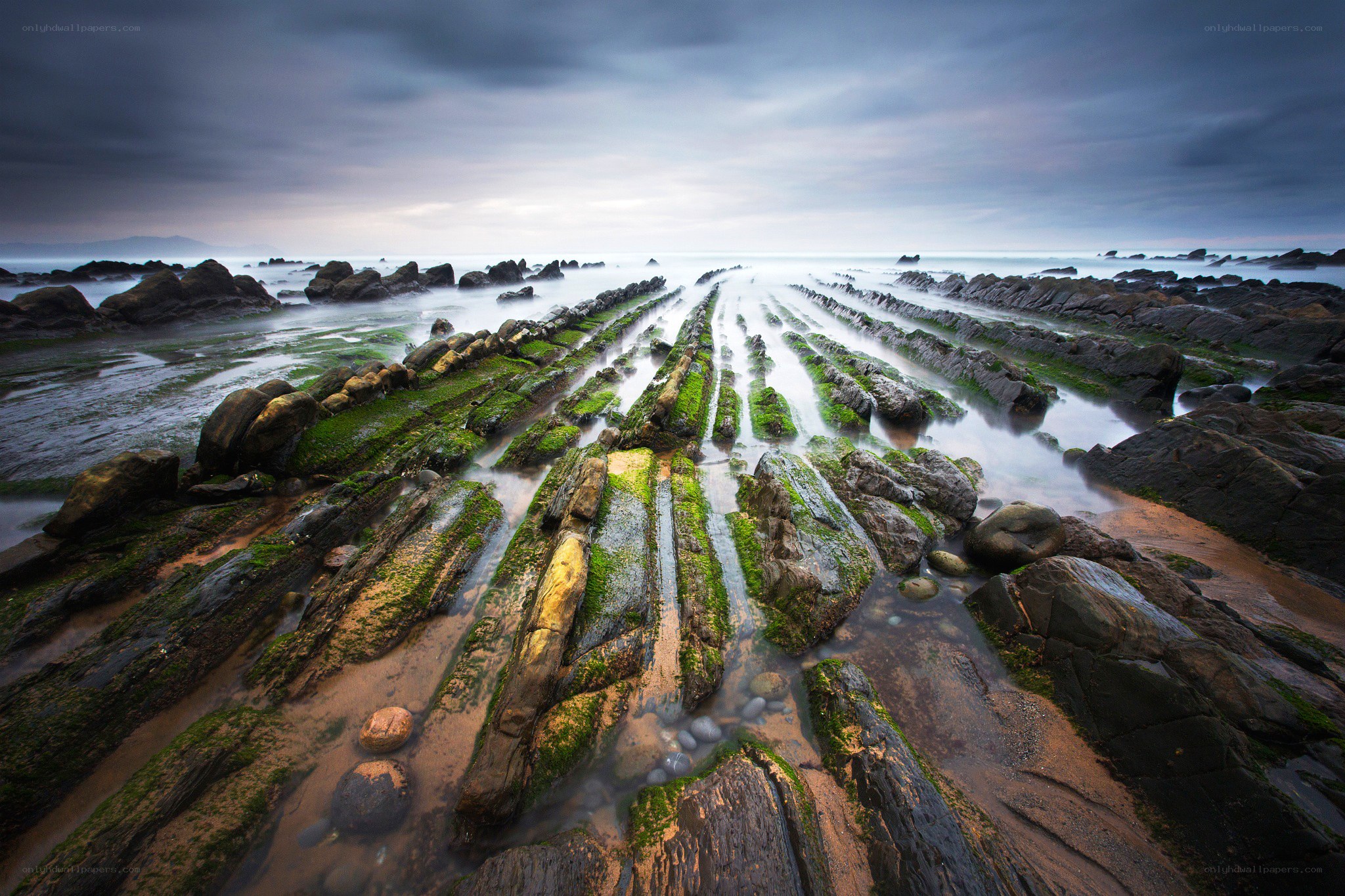 Rock formations at the seashore