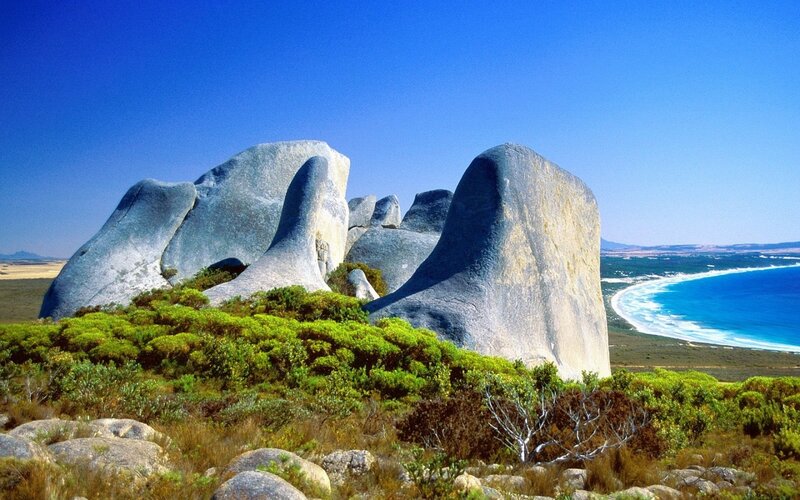 Rock Formations by Coast