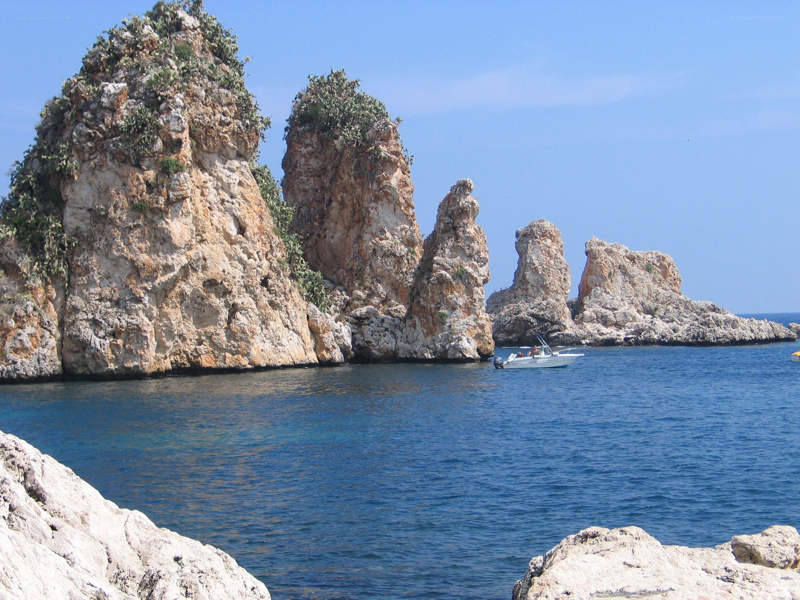Rock formations by the sea