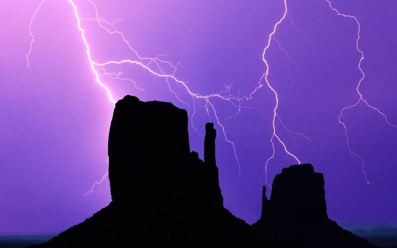 Rock Formations During Storm