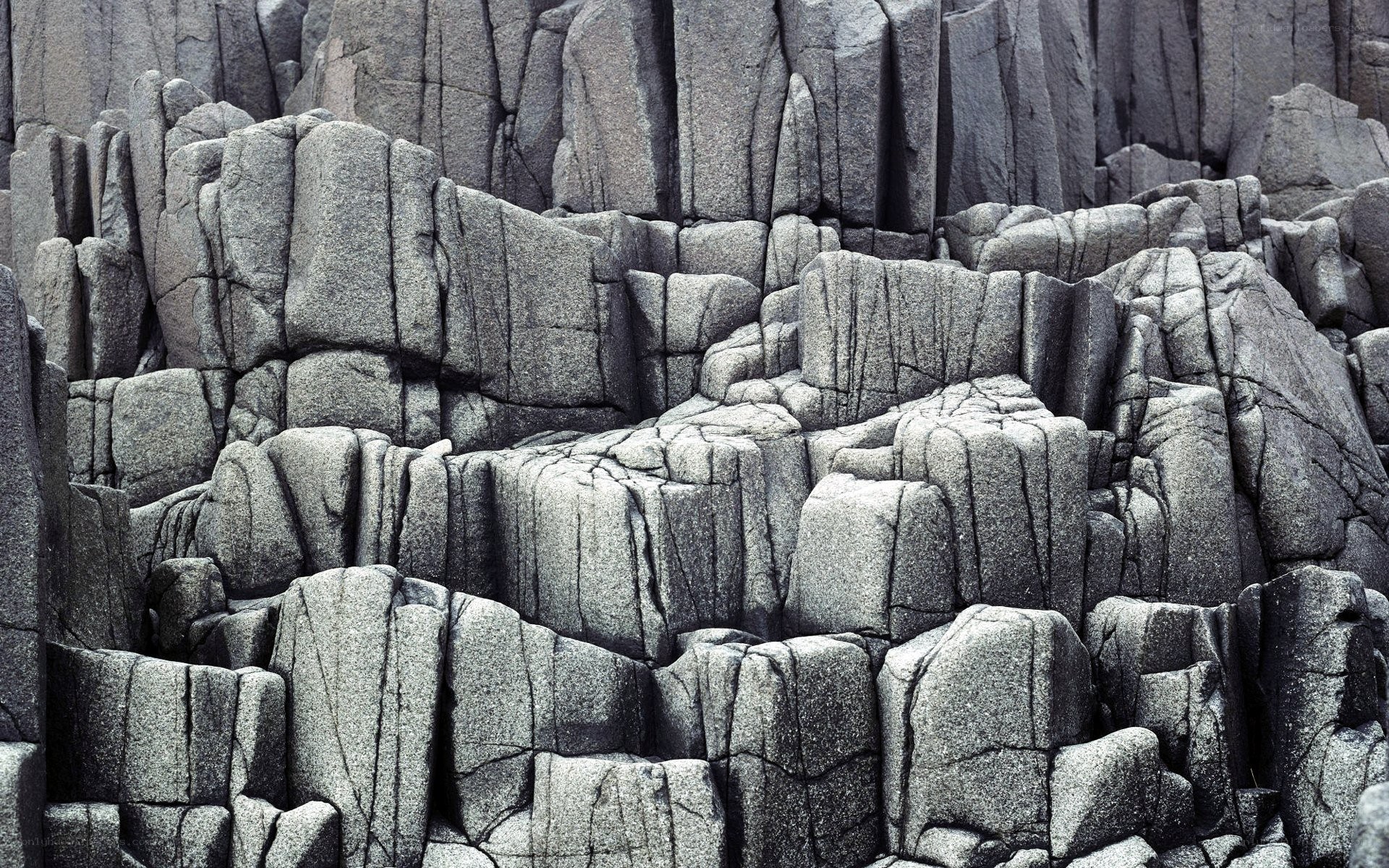 rock formations in a cliff