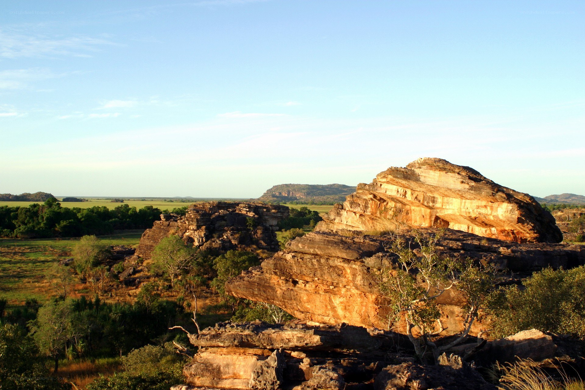 Rock formations in a savanna