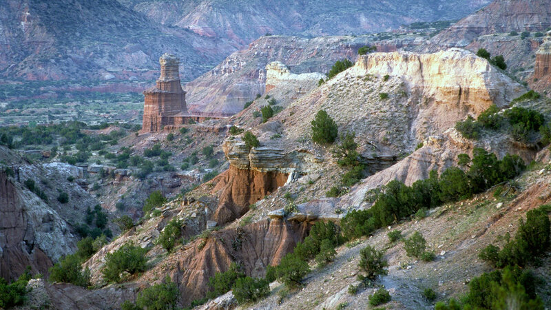 rock formations in canyon