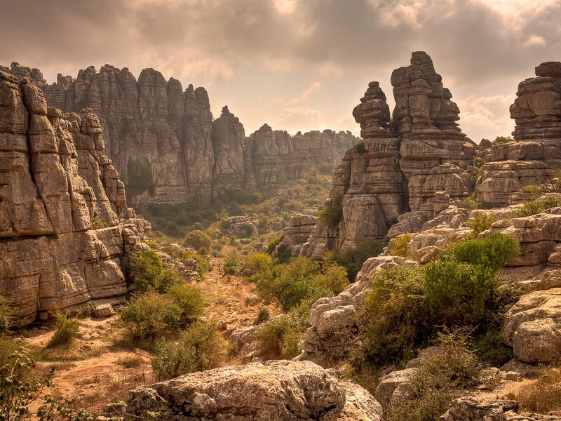 Rock Formations in Canyon — Afternoon