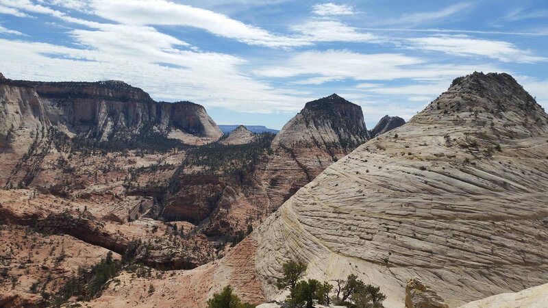 Rock Formations in Canyon — Blue, Serene, Afternoon