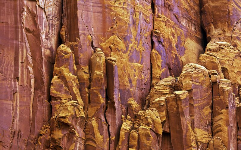 Rock Formations in Canyon — Brown, Dramatic, Afternoon, Photograph, Canyon Walls