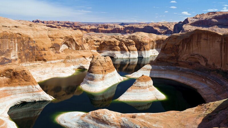 Rock Formations in Canyon — Brown, Serene
