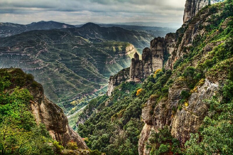 Rock Formations in Canyon — Green