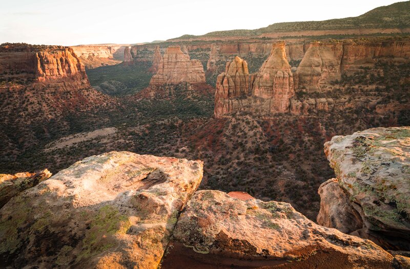 Rock Formations in Canyon — Orange, Serene, Sunset