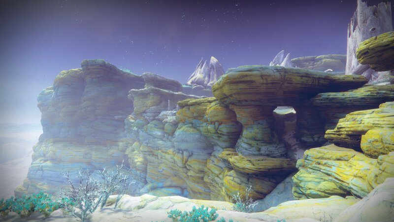 Rock Formations in Canyon — Purple