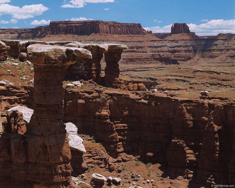 Rock Formations in Canyon — Red, Arid