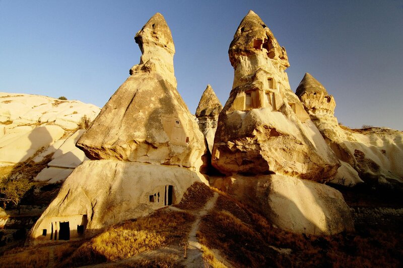 Rock Formations in Cappadocia — Beige, Dramatic, Sunset, Photograph