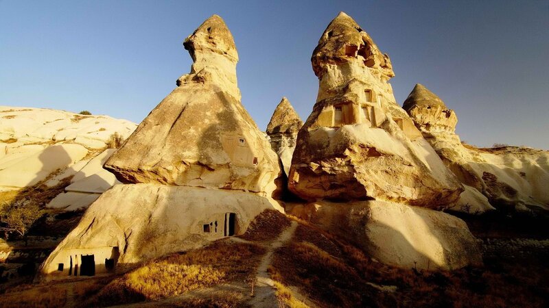 Rock Formations in Cappadocia — Beige, Dramatic