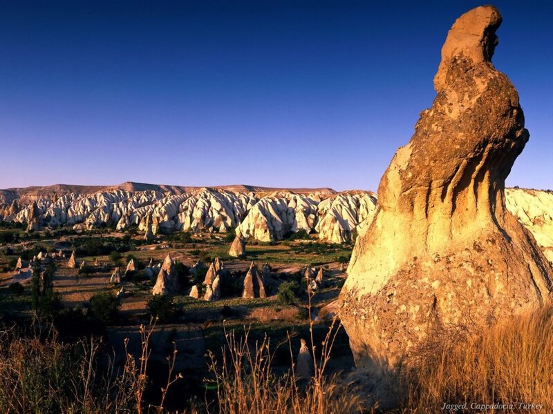 Rock Formations in Cappadocia — Blue, Dramatic