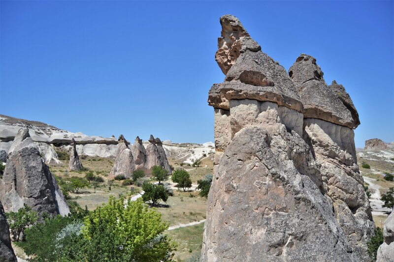 Rock Formations in Cappadocia — Blue, Serene, Afternoon